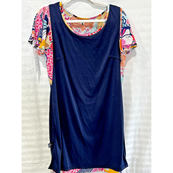 MSK Women's Multicolored Floral Crepe Cascading Ruffled Sleeves Dress Size‎ 6 - Picture 5 of 10